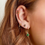 Luxuriöse Yakusha Ohrstecker mit 18K Goldbeschichtung und funkelnden Zirkonia l Yasèmia Jewellery Yasèmia