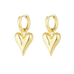 Elegante Herz - Ohrringe im Hoop - Stil aus 18K vergoldetem Edelstahl l Yasèmia Jewellery Yasèmia