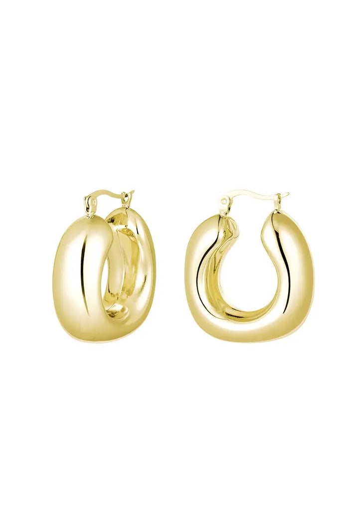 Yasèmia l Marianna Hoops - 18K Gold Plated Stainless Steel Earrings Yasèmia