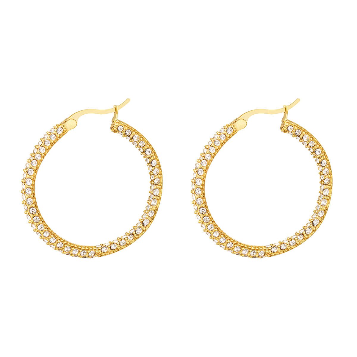 Elegante Yasmin Ohrhänger - 18K Vergoldeter Edelstahl mit hochwertigen Zirkonen l Yasèmia Jewellery Yasèmia